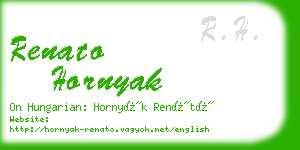 renato hornyak business card